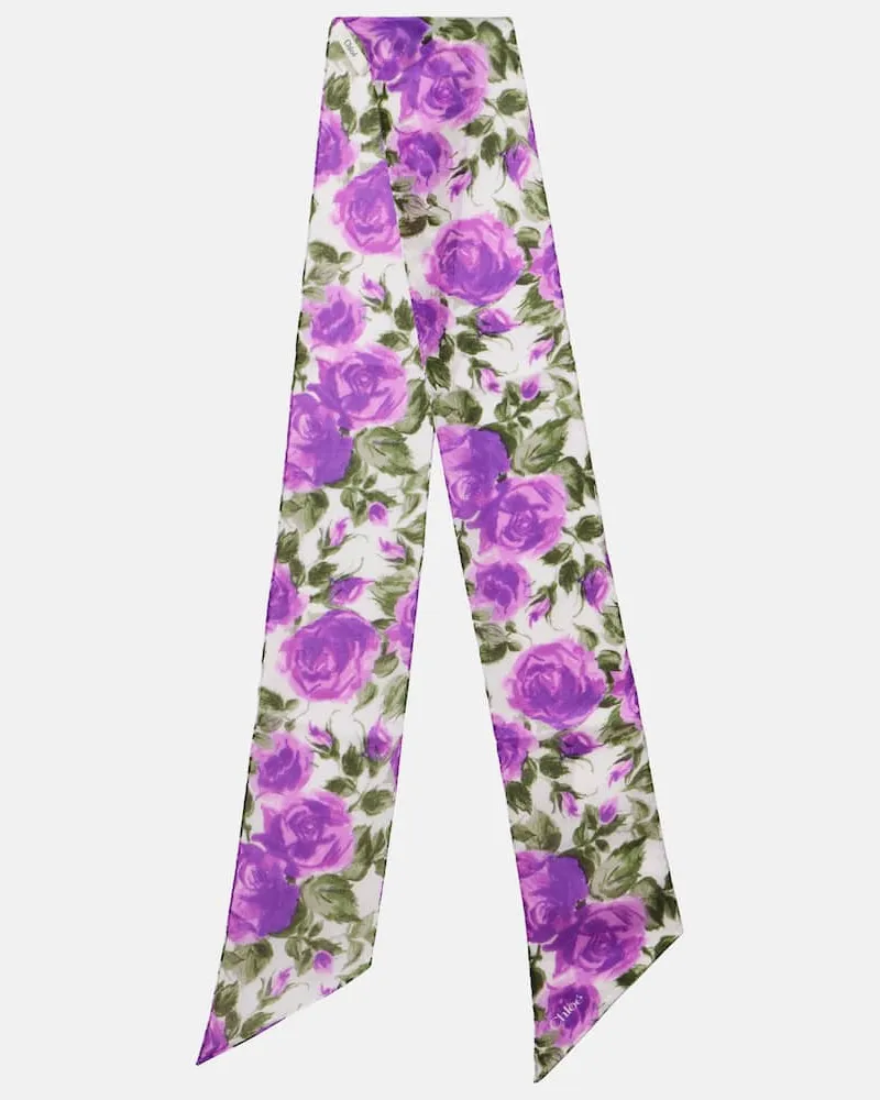 Chloé ChloÃ© Sciarpa ChloÃ© Bloom in seta con stampa floreale Multicolore