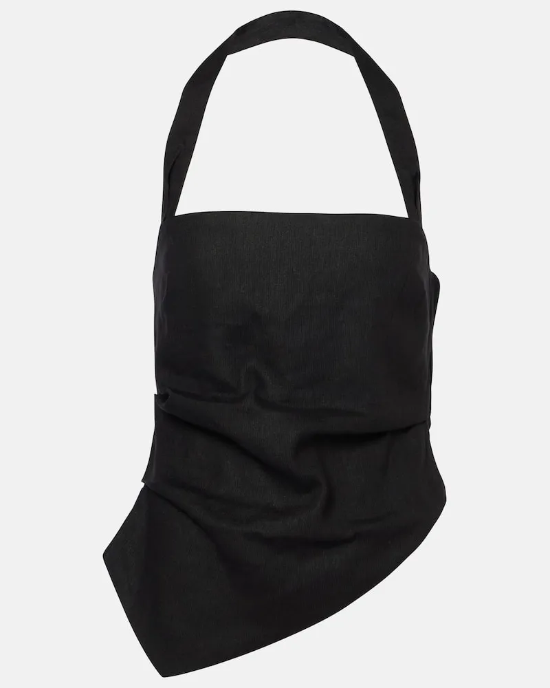 SIR Top Dorian in misto lino Nero