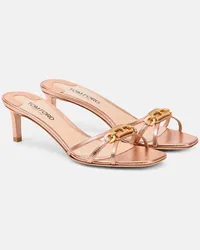 Tom Ford Sandali Whitney T in pelle metallizzata Rosa