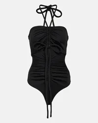 Proenza Schouler Body Compact in jersey con ruches Nero