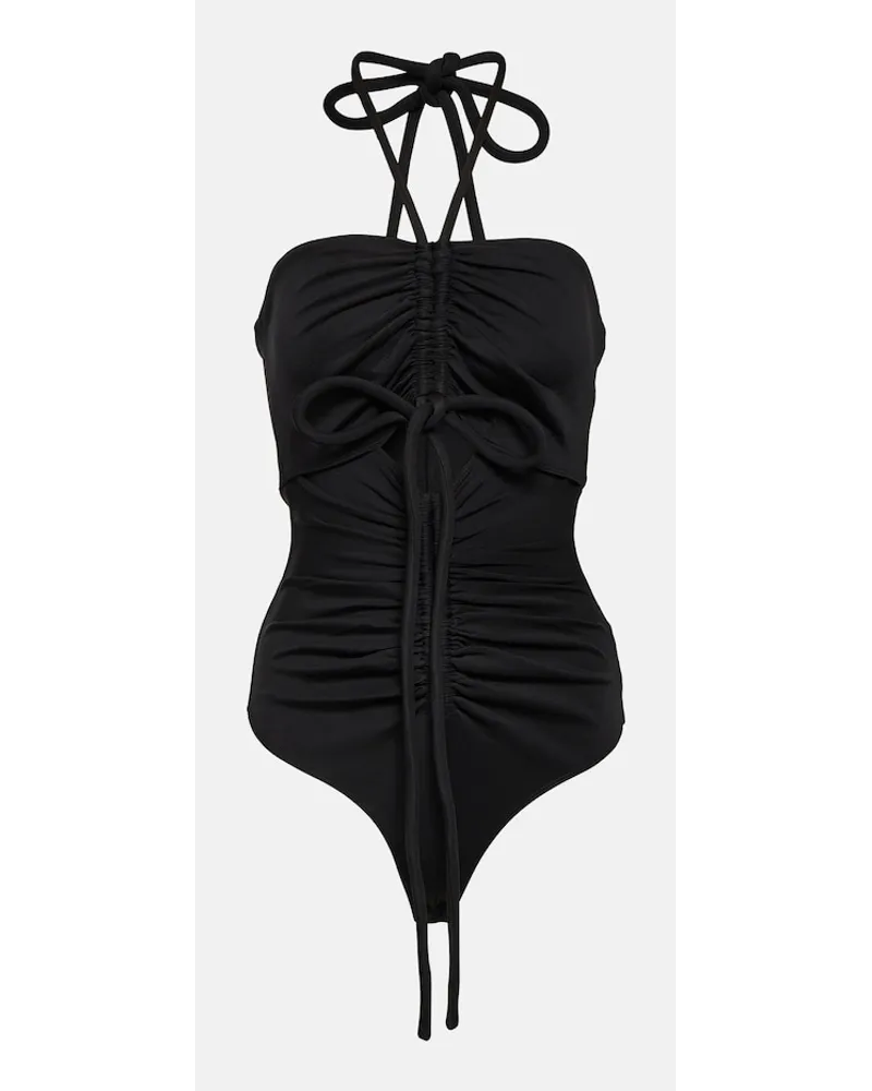 Proenza Schouler Body Compact in jersey con ruches Nero