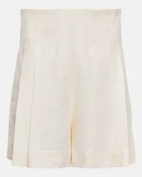 Chloé Chloé Shorts a vita alta in lino Neutro