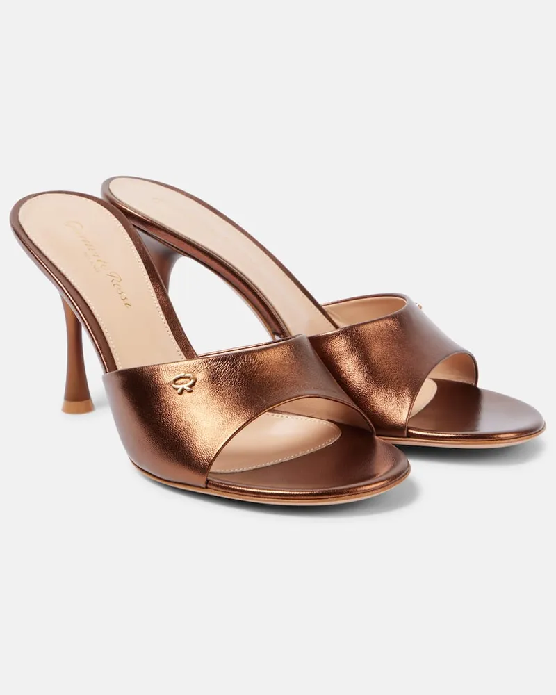 Gianvito Rossi Mules in pelle Marrone
