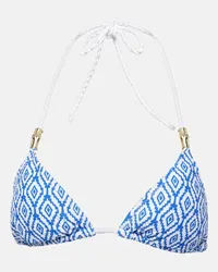 Heidi Klein Top bikini Sardinia con stampa Blu