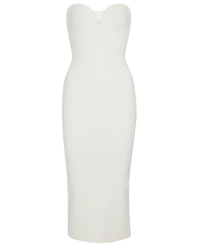 GALVAN Abito bustier Thalia Bianco