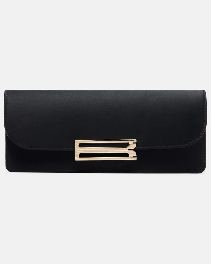 Victoria Beckham Clutch Dorian East-West in raso Nero