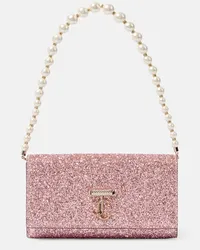 Jimmy Choo Portafoglio Avenue con tracolla Rosa