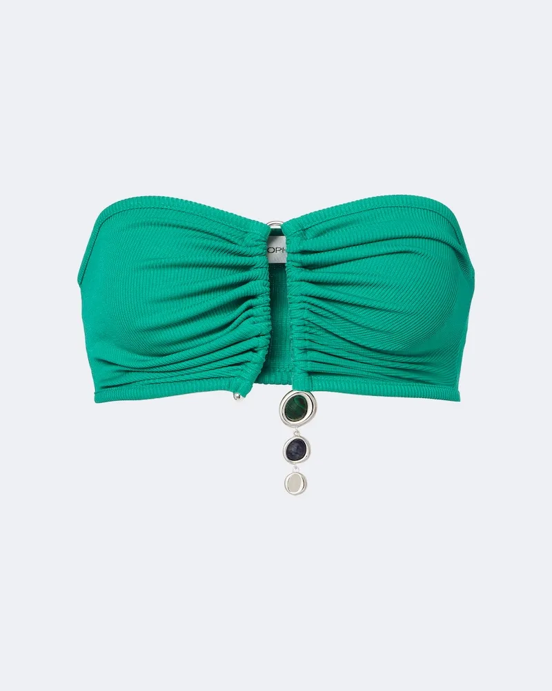 Christopher Esber Top bandeau Verde