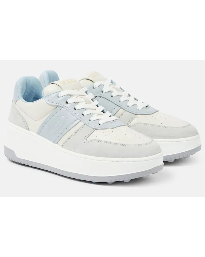 TOD'S Sneakers con pannelli in pelle Grigio