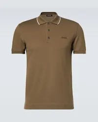 Ermenegildo Zegna Polo in misto cotone Verde