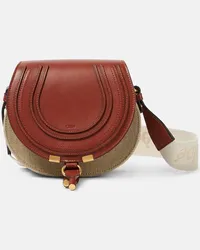 Chloé Chloé Borsa a spalla Marcie Small in canvas Marrone