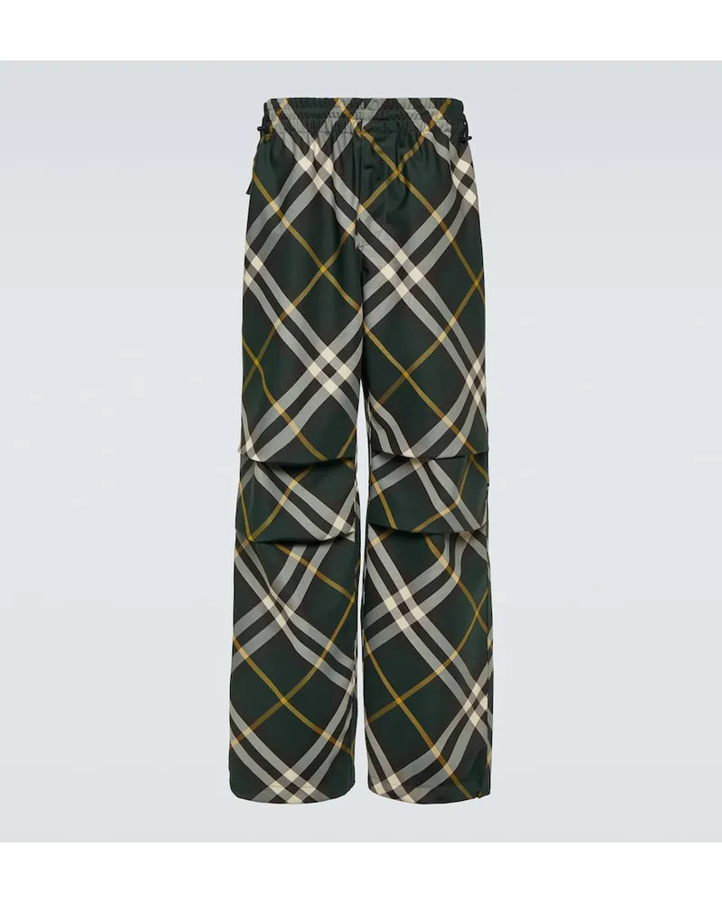Burberry Pantaloni chino Burberry Check Verde