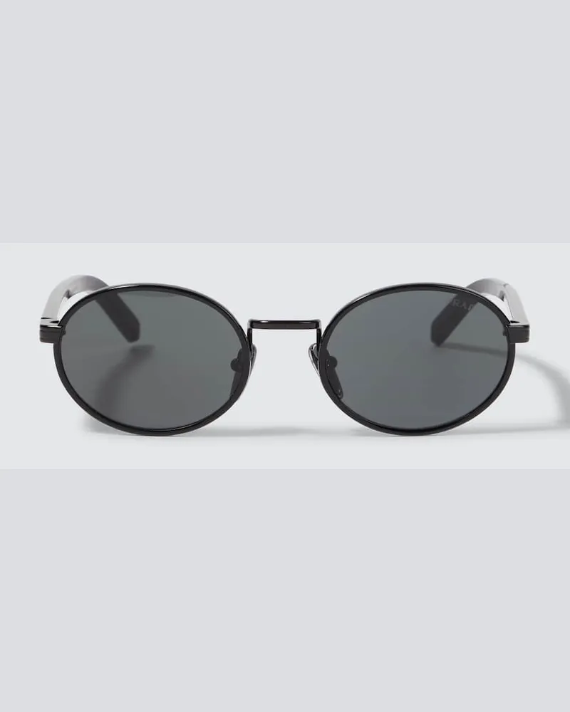 Prada Occhiali da sole ovali Nero