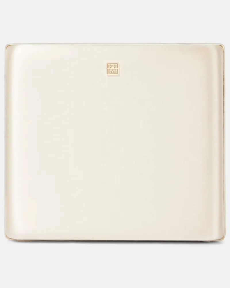 Totême Clutch Box in raso Bianco
