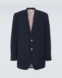 Thom Browne Blazer in lana Blu