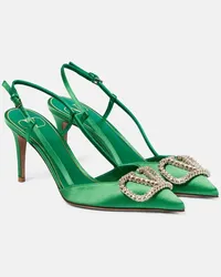 Valentino Garavani Pumps slingback VLogo in raso Verde