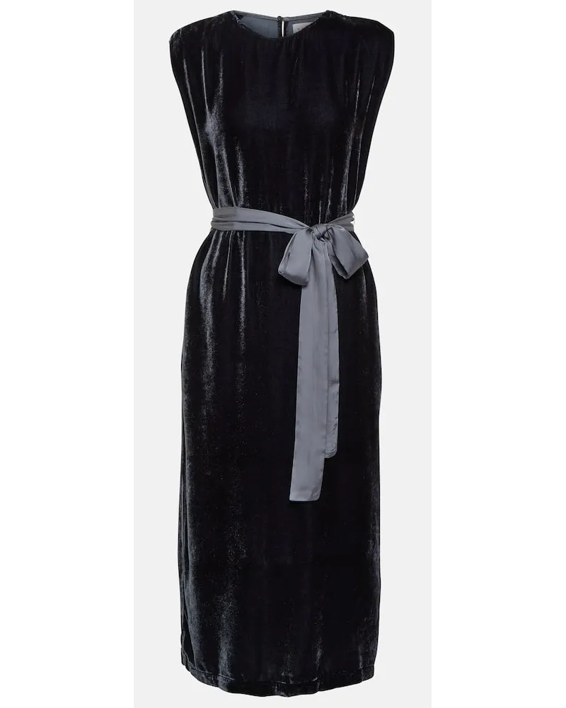Velvet Abito midi Kandance in velluto Blu