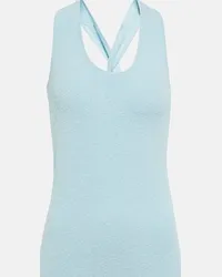 Nanushka Tank top in misto cotone a coste Blu