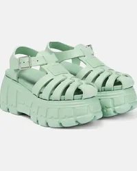 Miu Miu Sandali Fisherman EVA con platform Verde