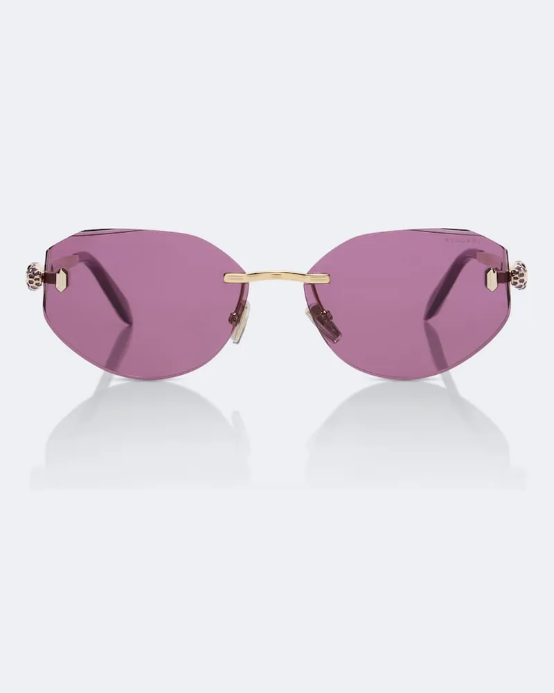 Bulgari Occhiali da sole Serpenti Forever ovali Oro