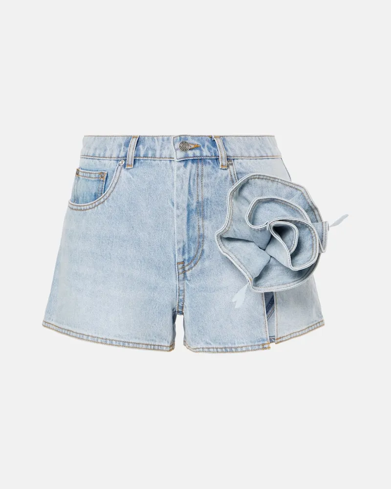 Area Shorts di jeans con applicazioni Blu