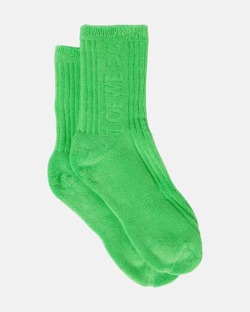 Loewe x On - Calze in spugna di cotone con logo Verde