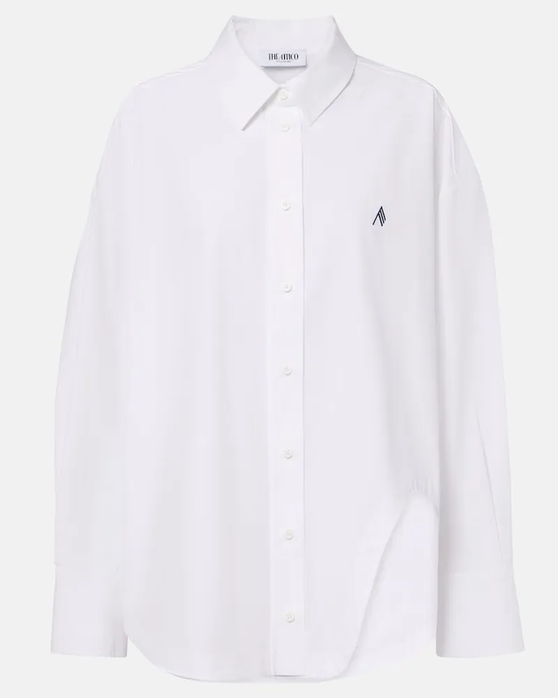 ATTICO Camicia in popeline di cotone asimmetrica Bianco