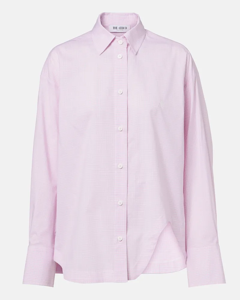 ATTICO Camicia oversize Diana in cotone a quadri Rosa