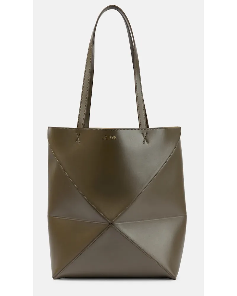 Loewe Borsa Puzzle Fold Medium in pelle Verde