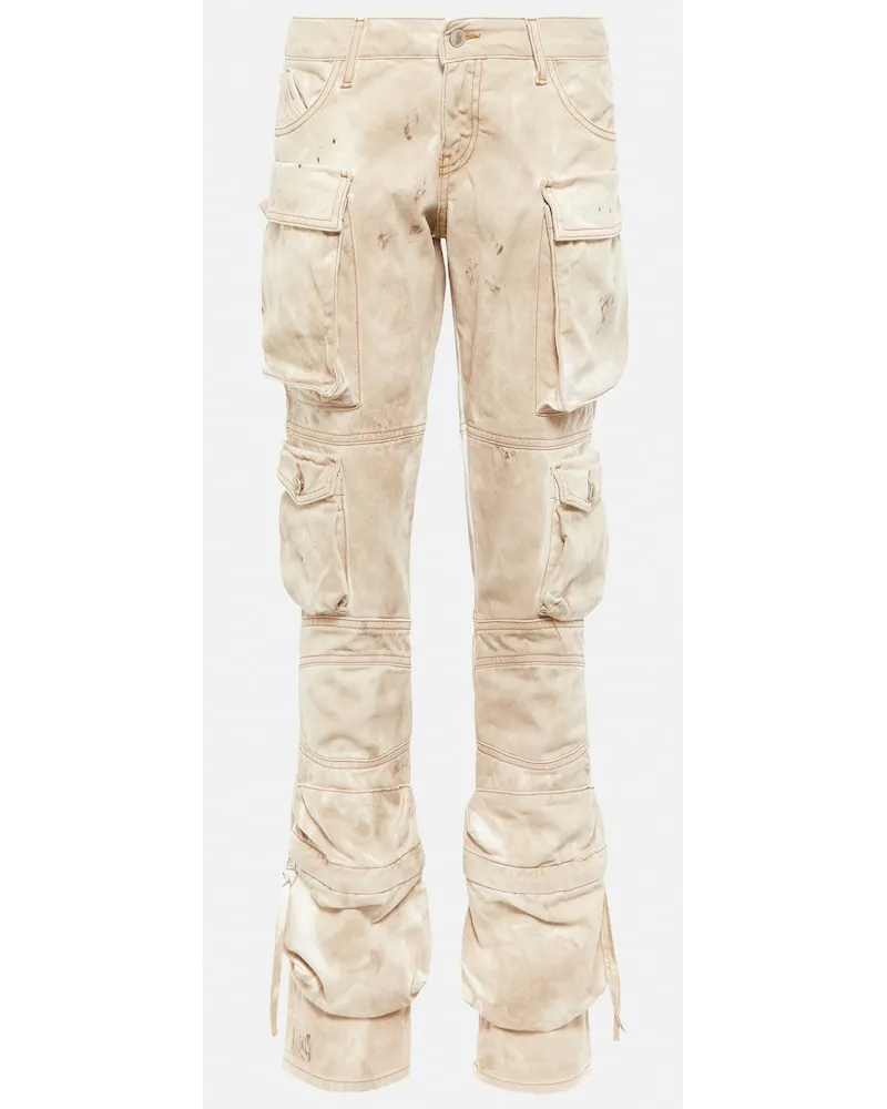 ATTICO Jeans cargo a vita bassa Beige