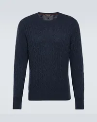 Loro Piana Pullover in cashmere a trecce Blu