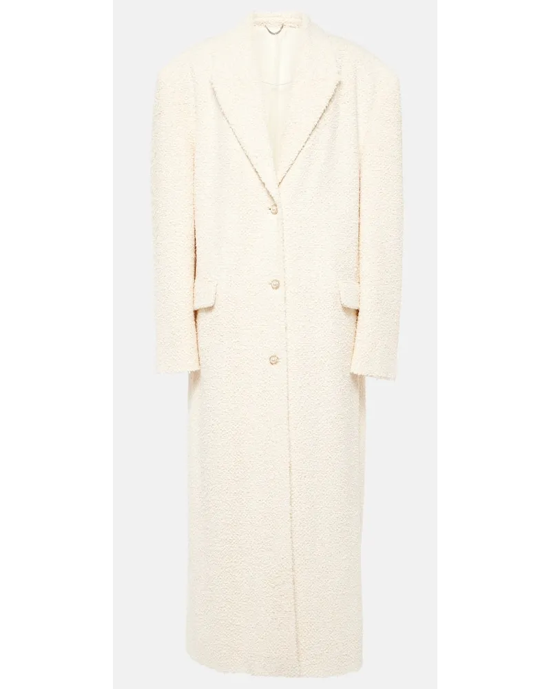 Magda Butrym Cappotto monopetto in bouclÃ Bianco