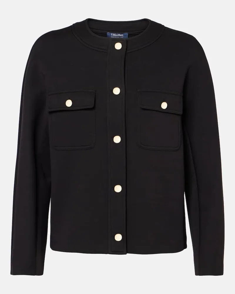 Max Mara Blazer Gradara in misto cotone Nero