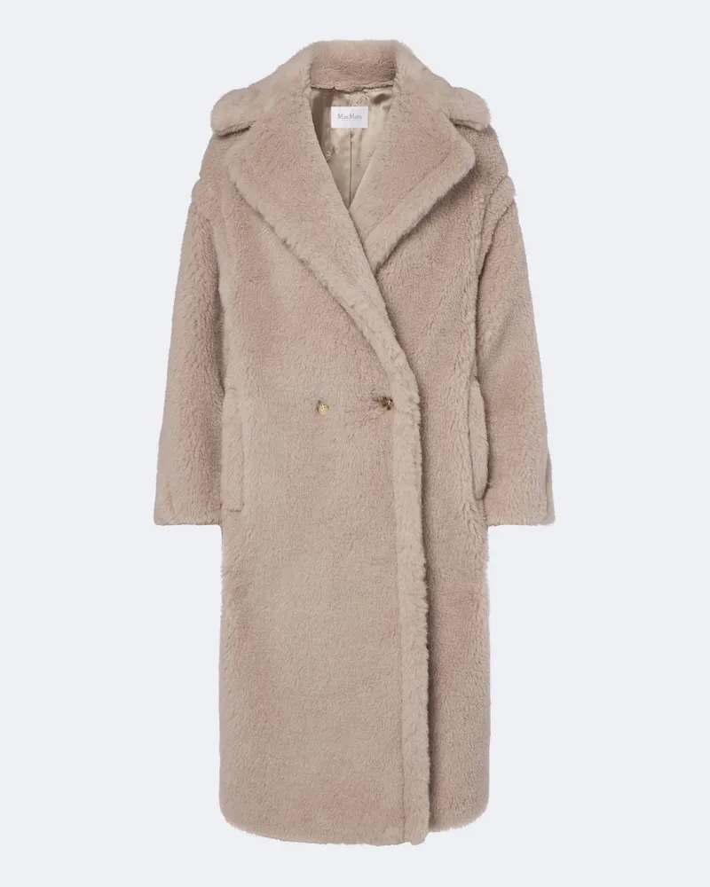 Max Mara Cappotto Teddy in alpaca, lana e seta Beige