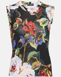 Dolce & Gabbana Top in seta con stampa floreale Multicolore