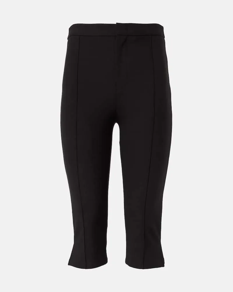 Vince Pantaloni capri slim a vita media Nero
