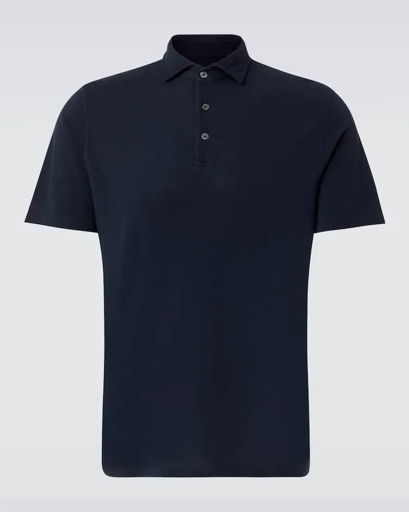 Fedeli Polo in piquÃ© di cotone Blu