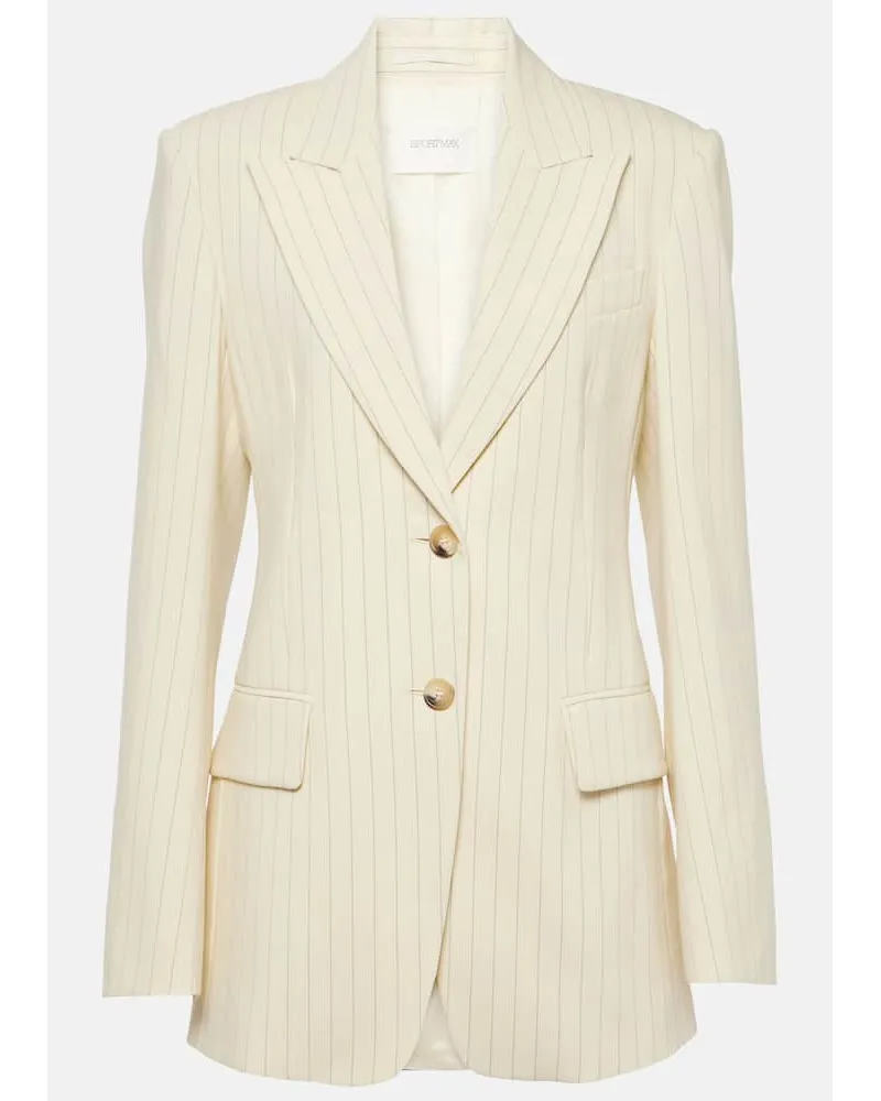 SPORTMAX Blazer monopetto Aversa a righe Giallo