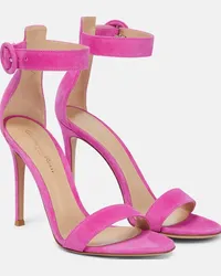 Gianvito Rossi Sandali Portofino 105 in suede Rosa