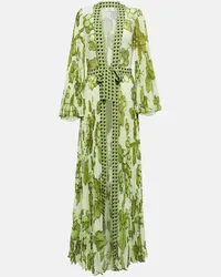 Etro Copricostume in georgette con stampa Verde