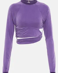 Jacquemus Top cropped Le T-shirt Espelho Viola