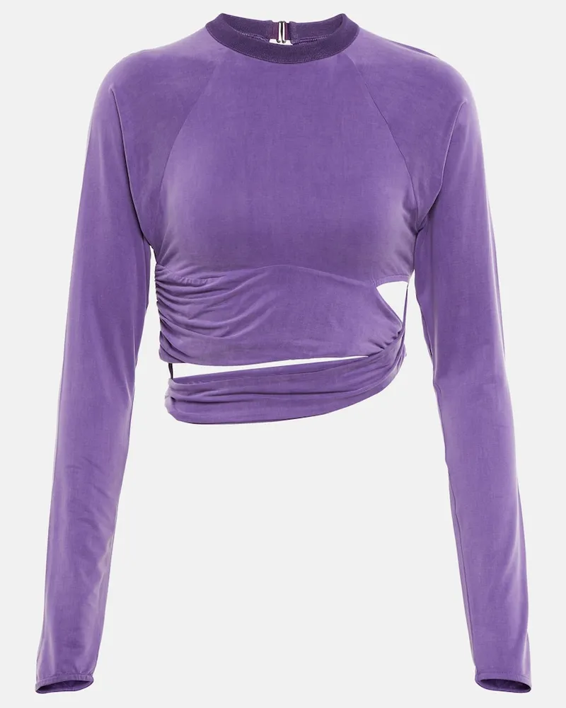 Jacquemus Top cropped Le T-shirt Espelho Viola
