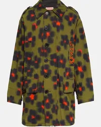 Kenzo Parka in cotone con stampa leopardata Multicolore