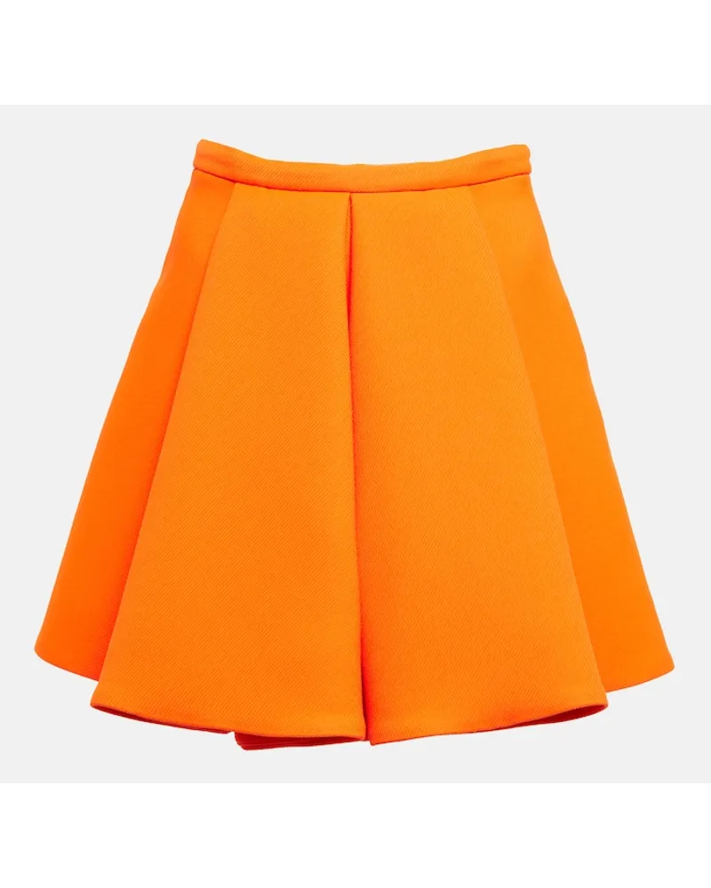 Versace Minigonna plissÃ© in twill Arancione