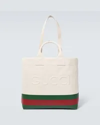 Gucci Borsa in canvas con logo Bianco