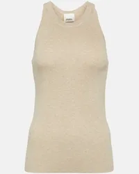 Isabel Marant Tank top Merry in maglia a coste Beige