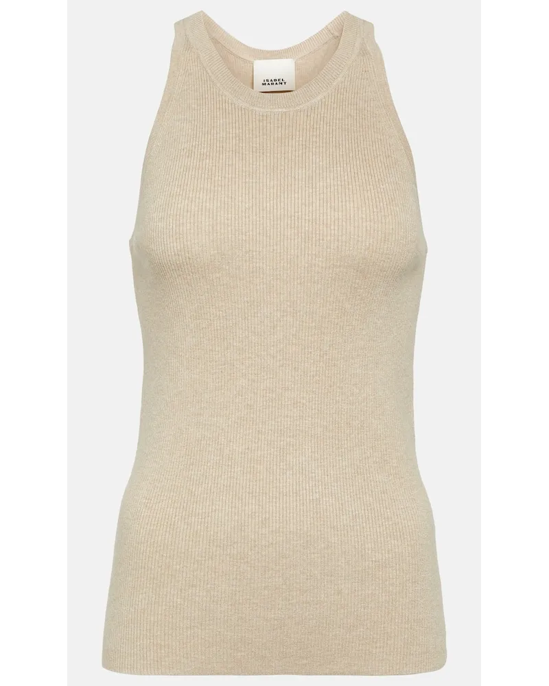 Isabel Marant Tank top Merry in maglia a coste Beige