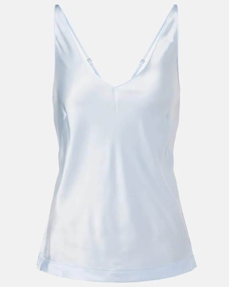 Dorothee Schumacher Top Sense of Shine in misto seta Blu