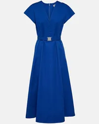 Tory Burch Abito midi in popeline di cotone Blu