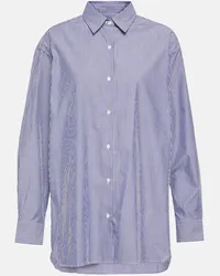 Nili Lotan Camicia Yorke in popeline di cotone Blu